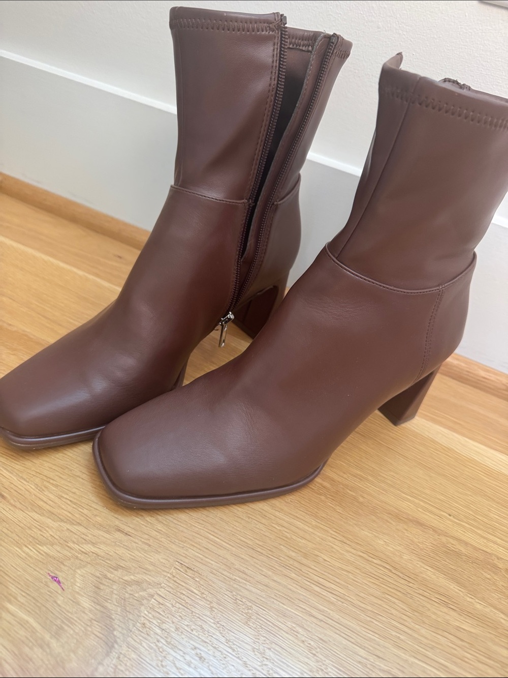Steve Madden Chocolate Brown Mid-Calf Block Heel Boots